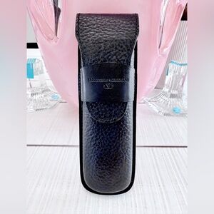 Valentino Garavani Black Leather Pen Eyeglass Case